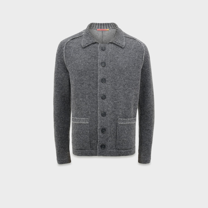 Cárdigan Cristobal De Baby Alpaca Color Gris