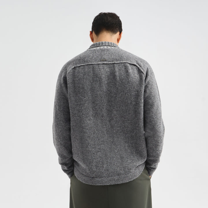 Cárdigan Cristobal De Baby Alpaca Color Gris