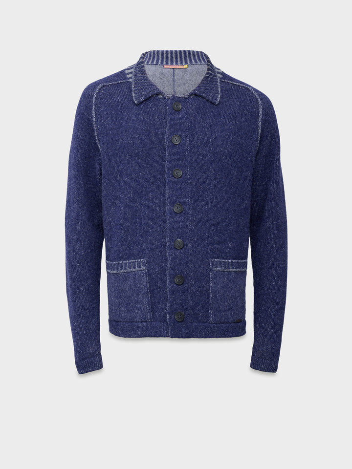 Cristobal Baby Alpaca Cardigan in Blue