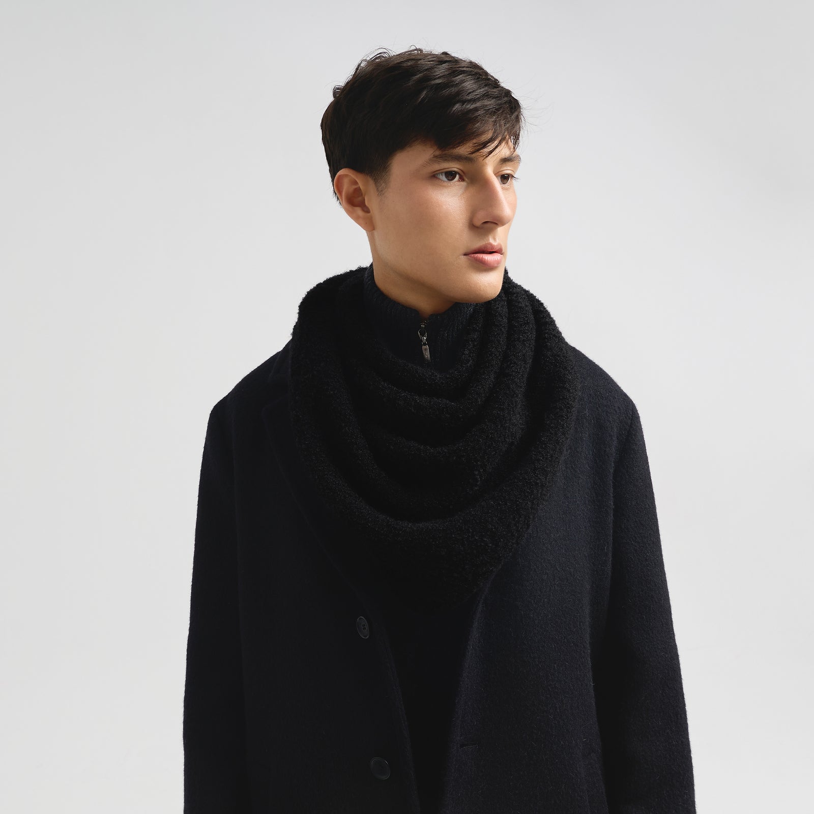 Bufanda Cornelia De Alpaca Color Negro
