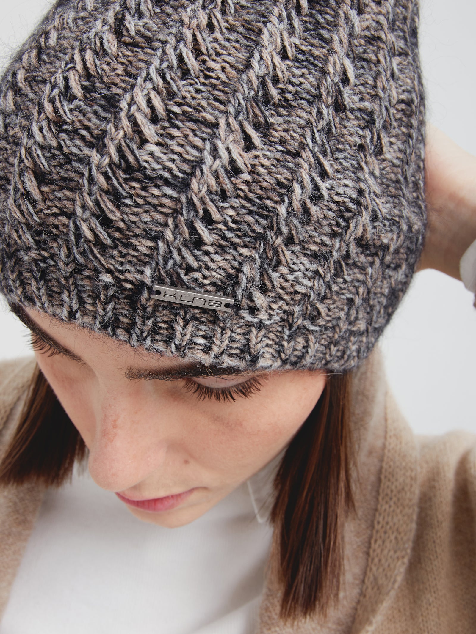 Gorro Cactus De Baby Alpaca Color Beige