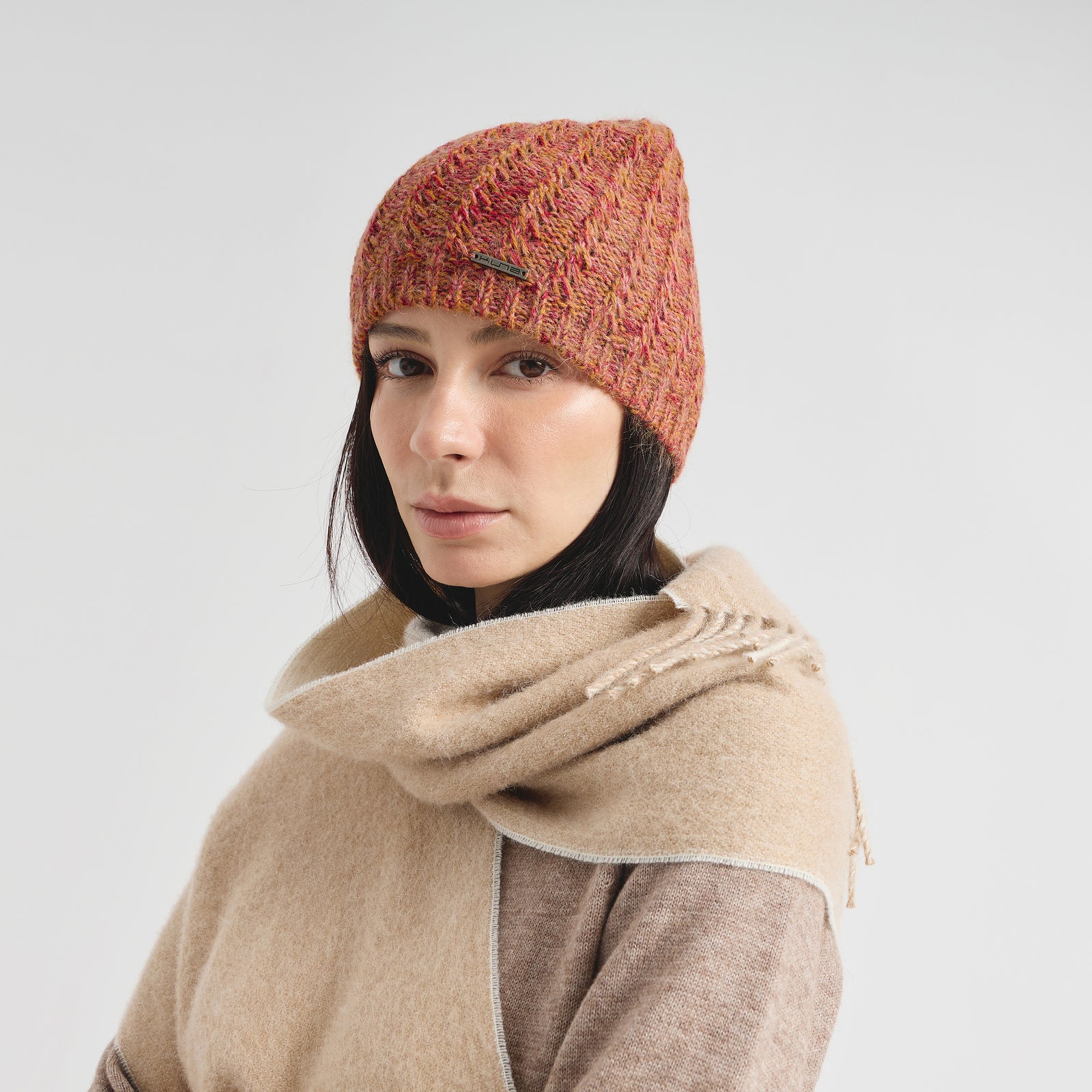 Gorro Cactus De Baby Alpaca Color Rojo