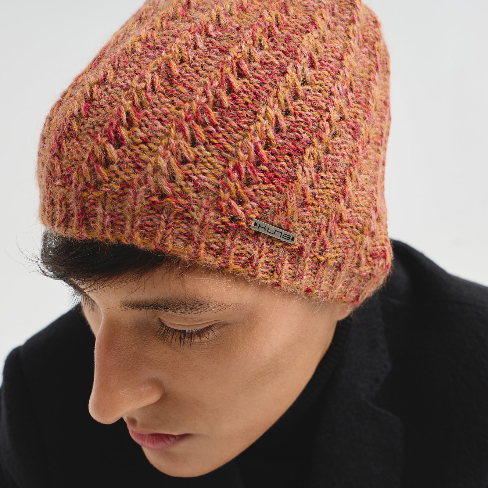 Gorro Cactus De Baby Alpaca Color Rojo