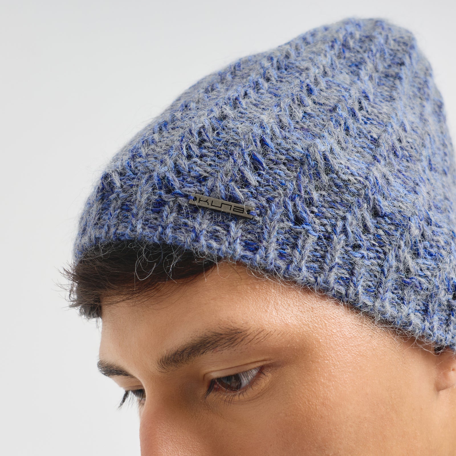 Gorro Cactus De Baby Alpaca Color Azul