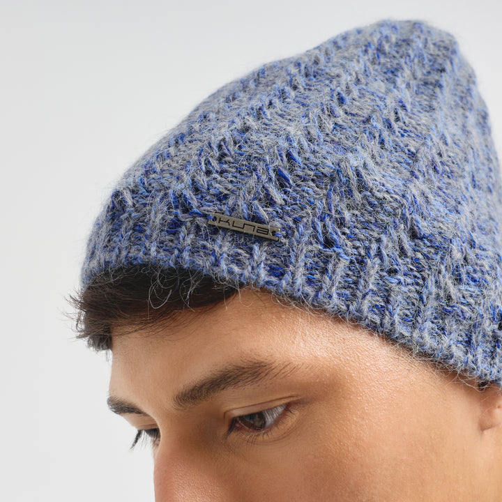 Gorro Cactus De Baby Alpaca Color Azul