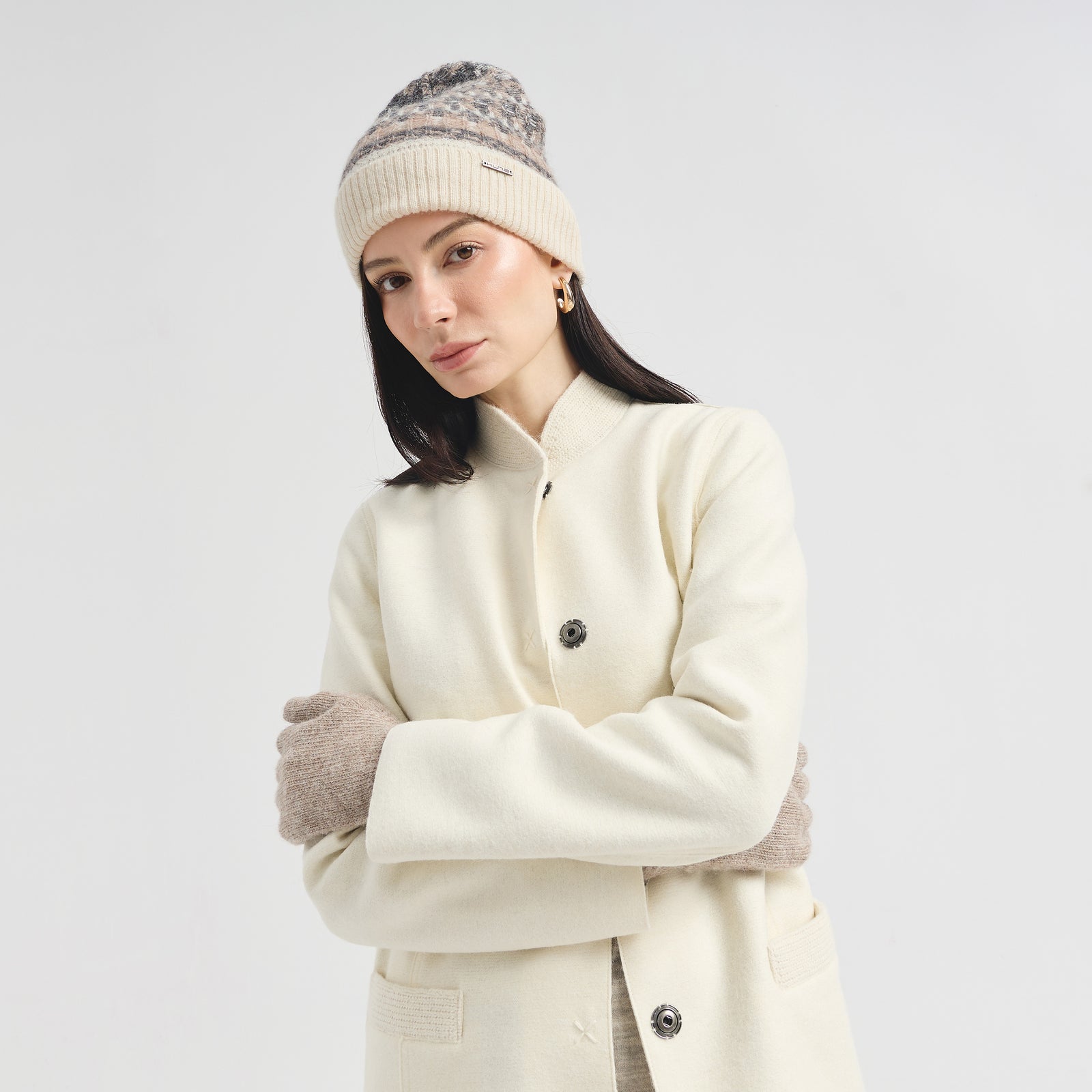 Gorro Calvados De Baby Alpaca Color Blanco