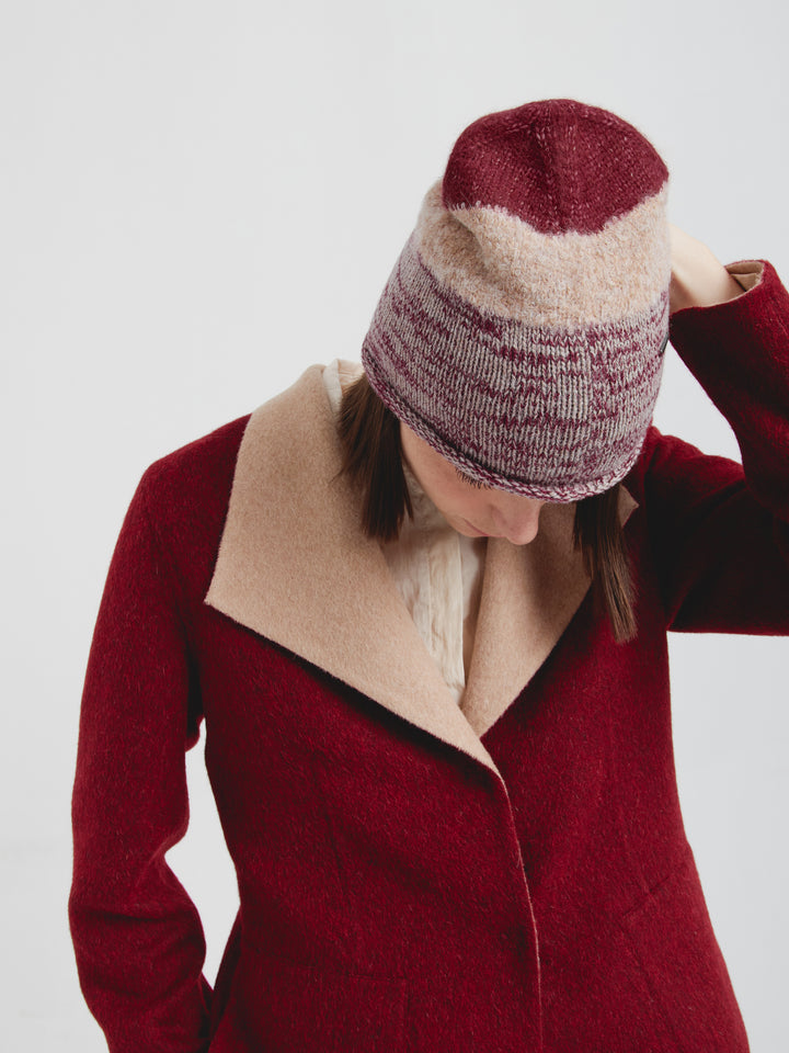 Gorro Cameo De Baby Alpaca Color Guinda