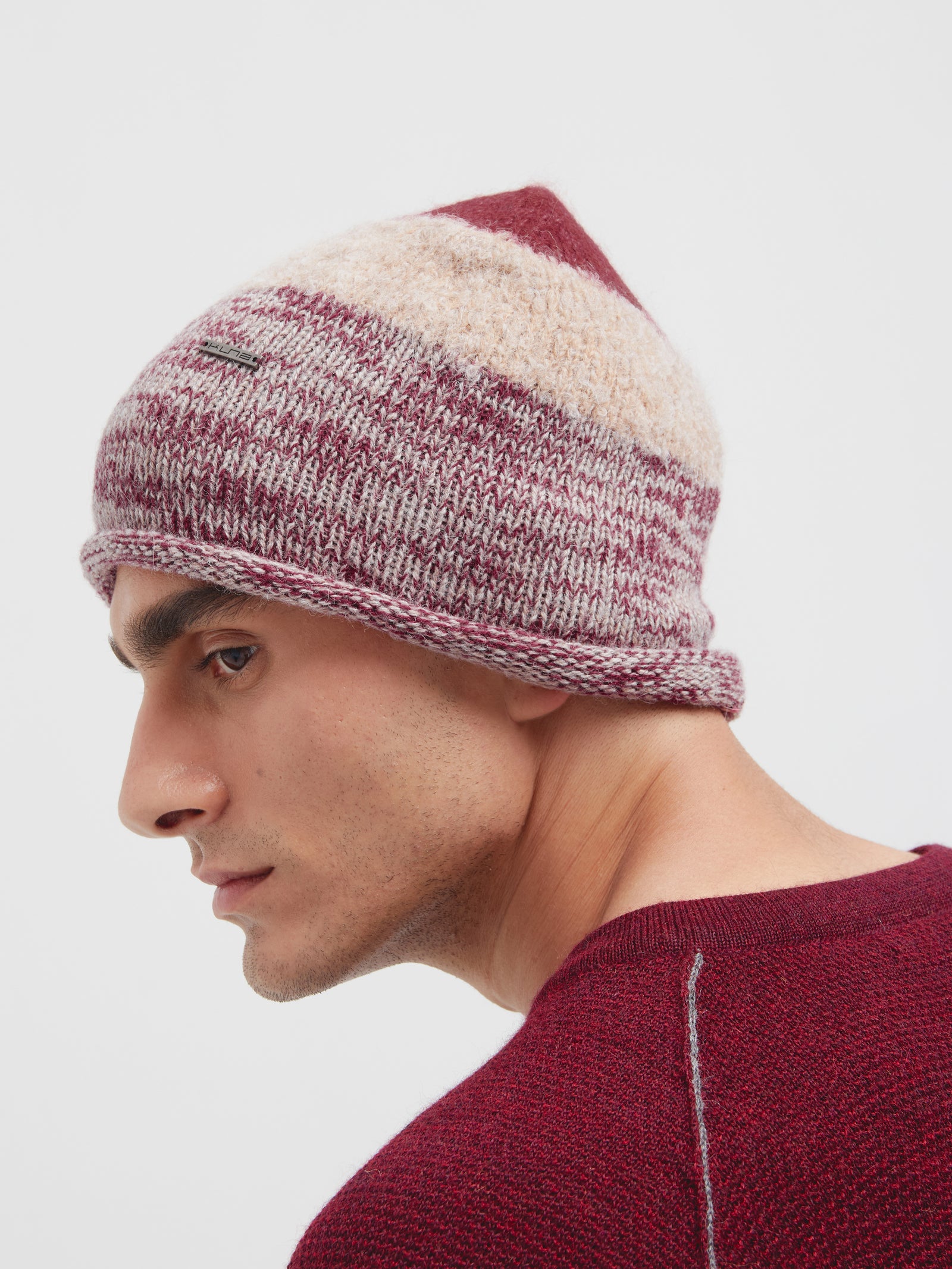 Gorro Cameo De Baby Alpaca Color Guinda