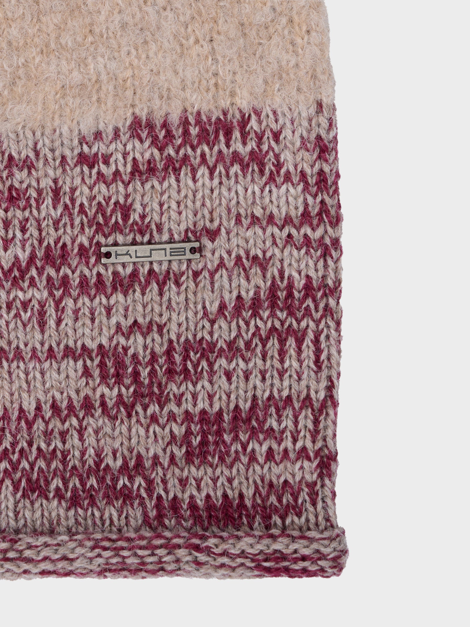 Gorro Cameo De Baby Alpaca Color Guinda