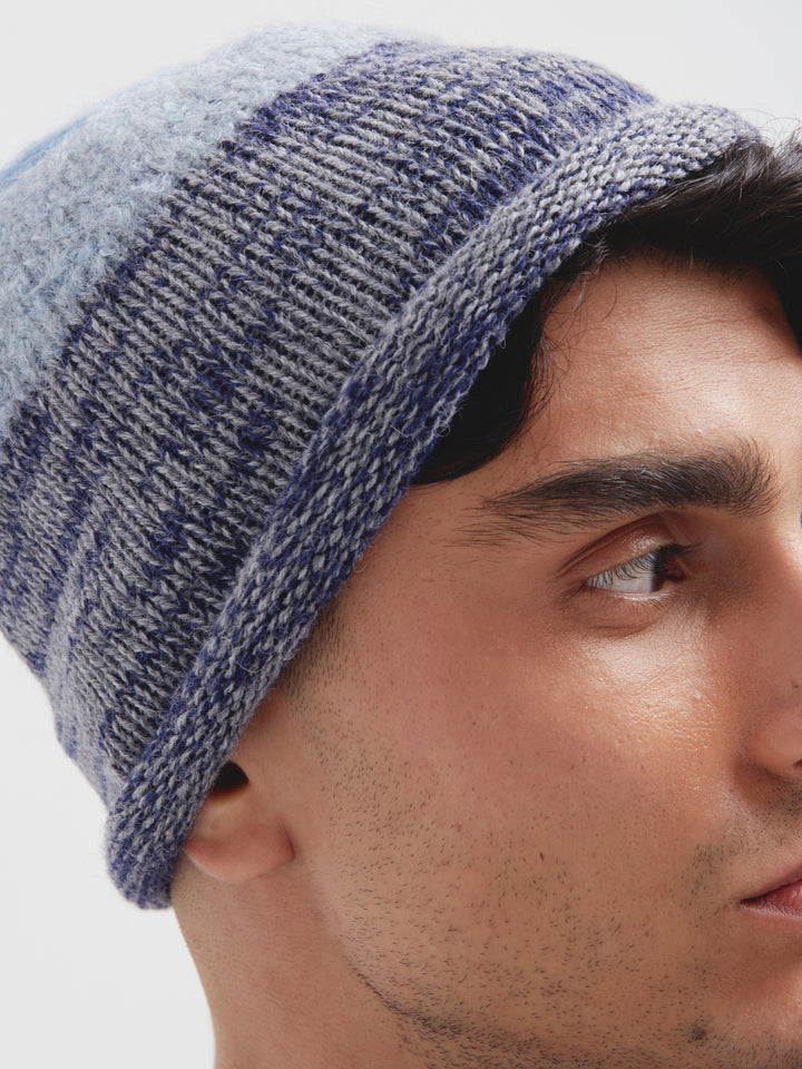 Gorro Cameo De Baby Alpaca Color Azul