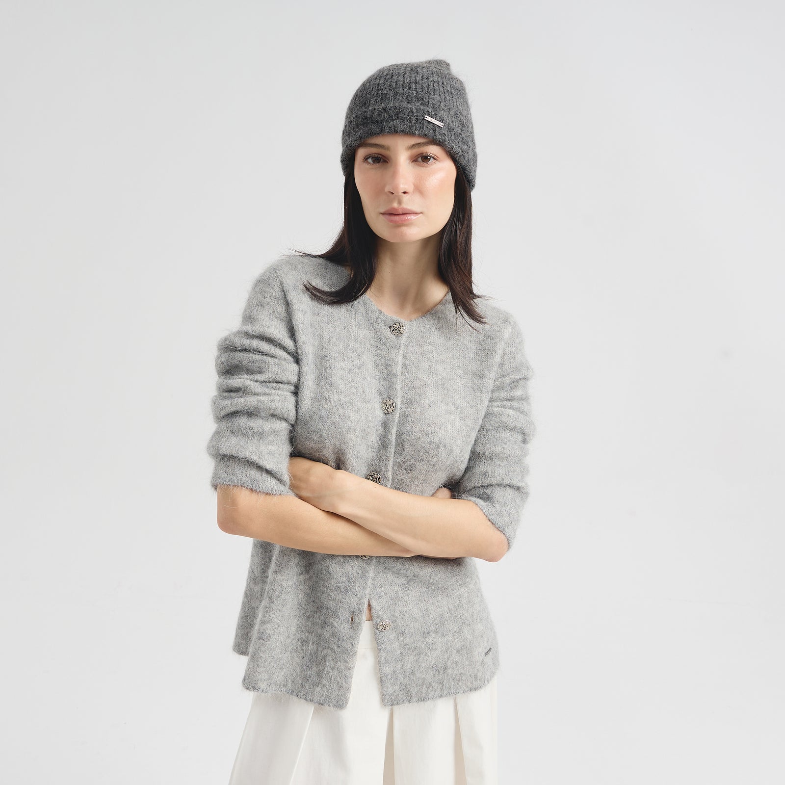Gorro Chorus De Alpaca Suri Color Gris