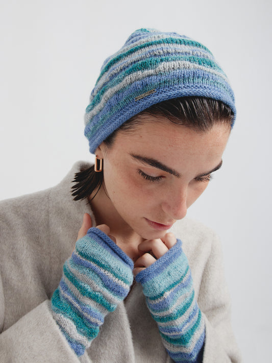 Gorro Corina De Baby Alpaca Color Celeste
