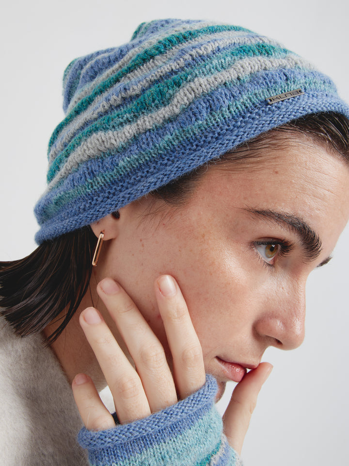 Gorro Corina De Baby Alpaca Color Celeste