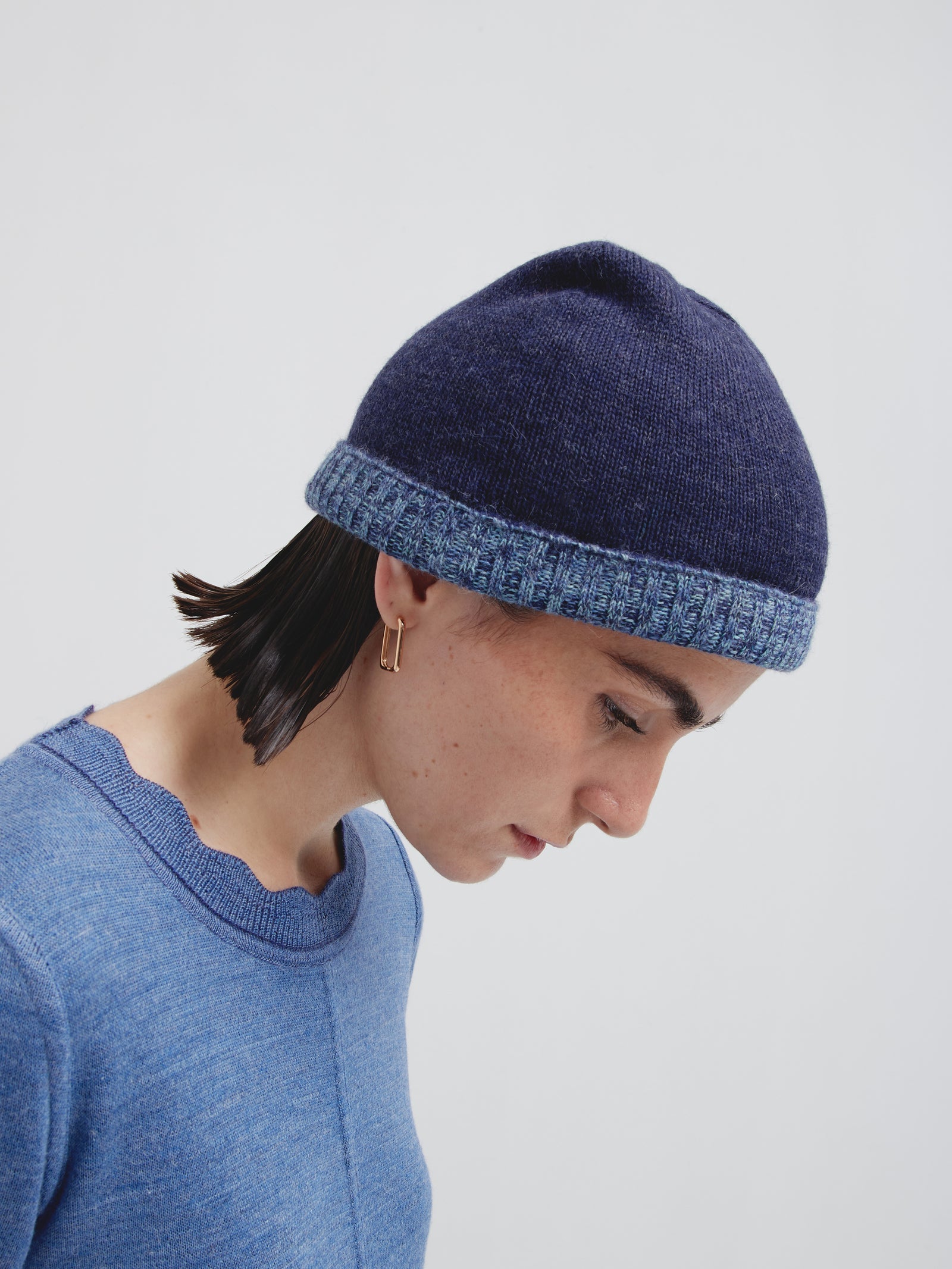 Gorro Crush De Baby Alpaca Color Azul