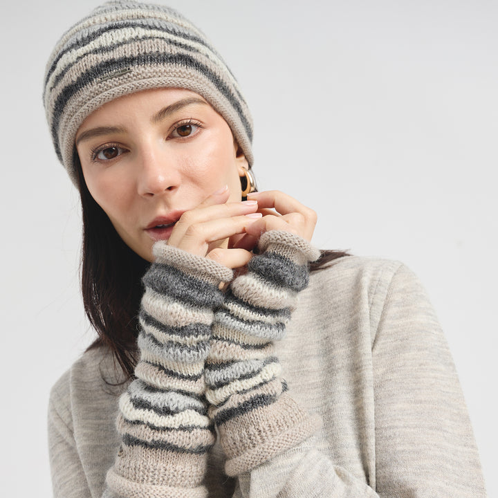 Guantes Corina De Baby Alpaca Color Beige