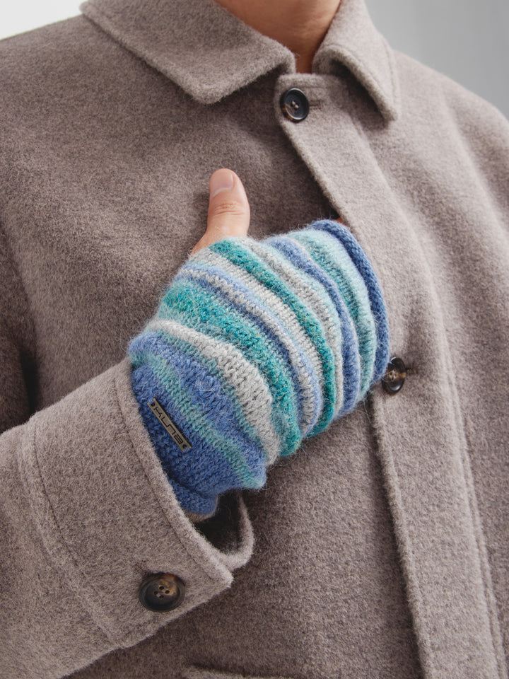 Guantes Corina De Baby Alpaca Color Celeste