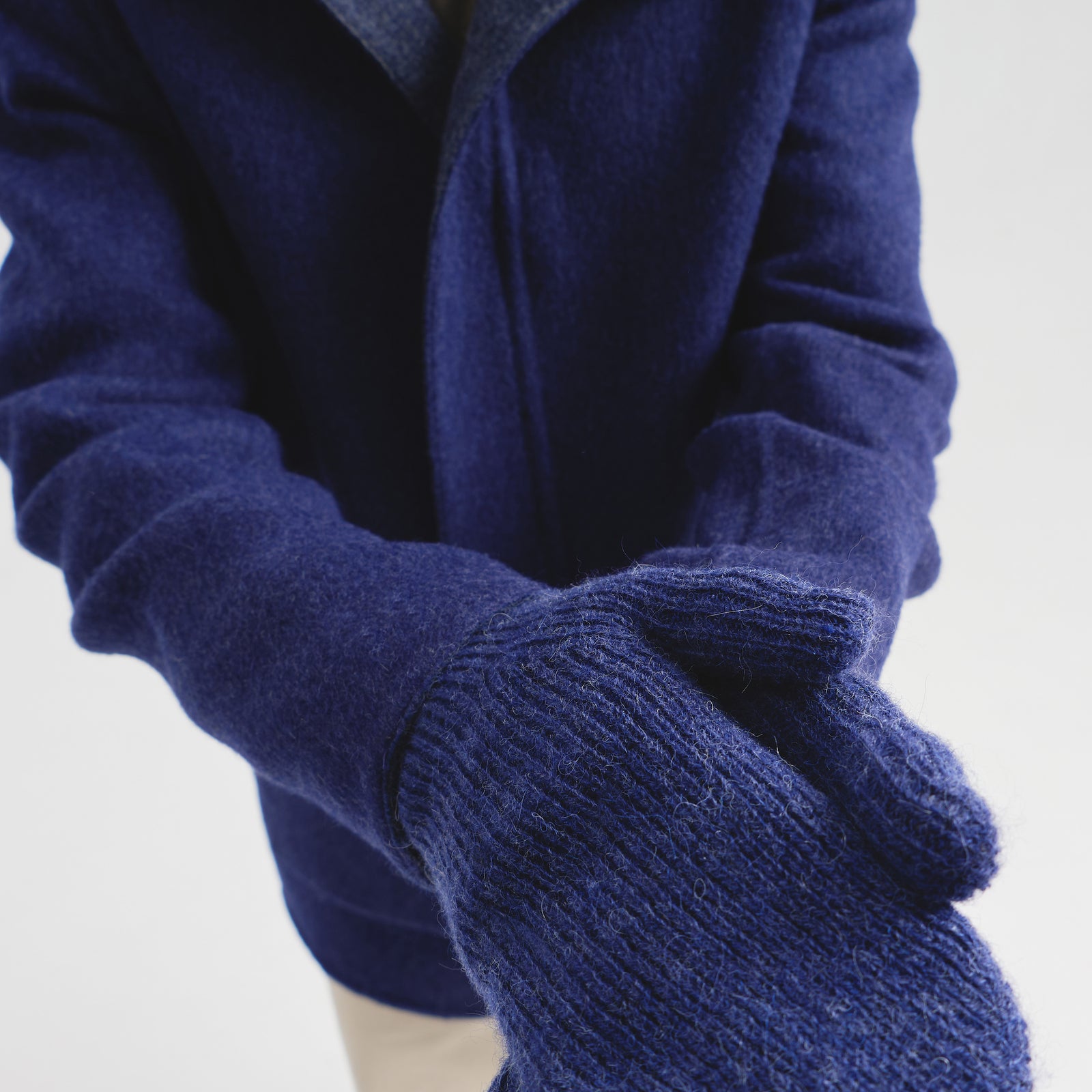 Guantes Cyril De Baby Alpaca Color Azul