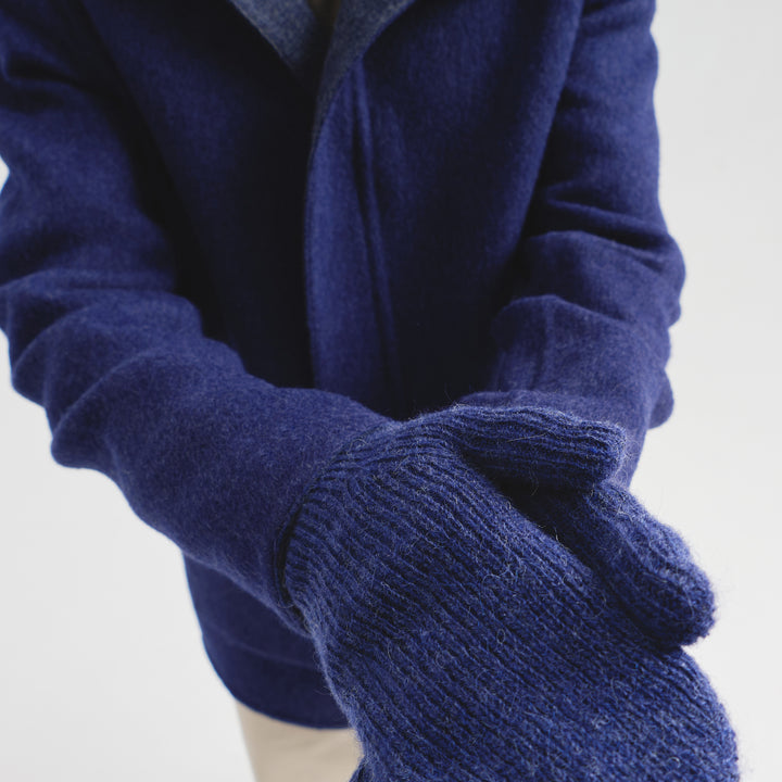 Guantes Cyril De Baby Alpaca Color Azul