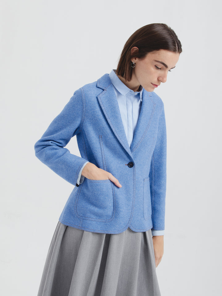 Carolina Alpaca and Wool Light Blue Sweater