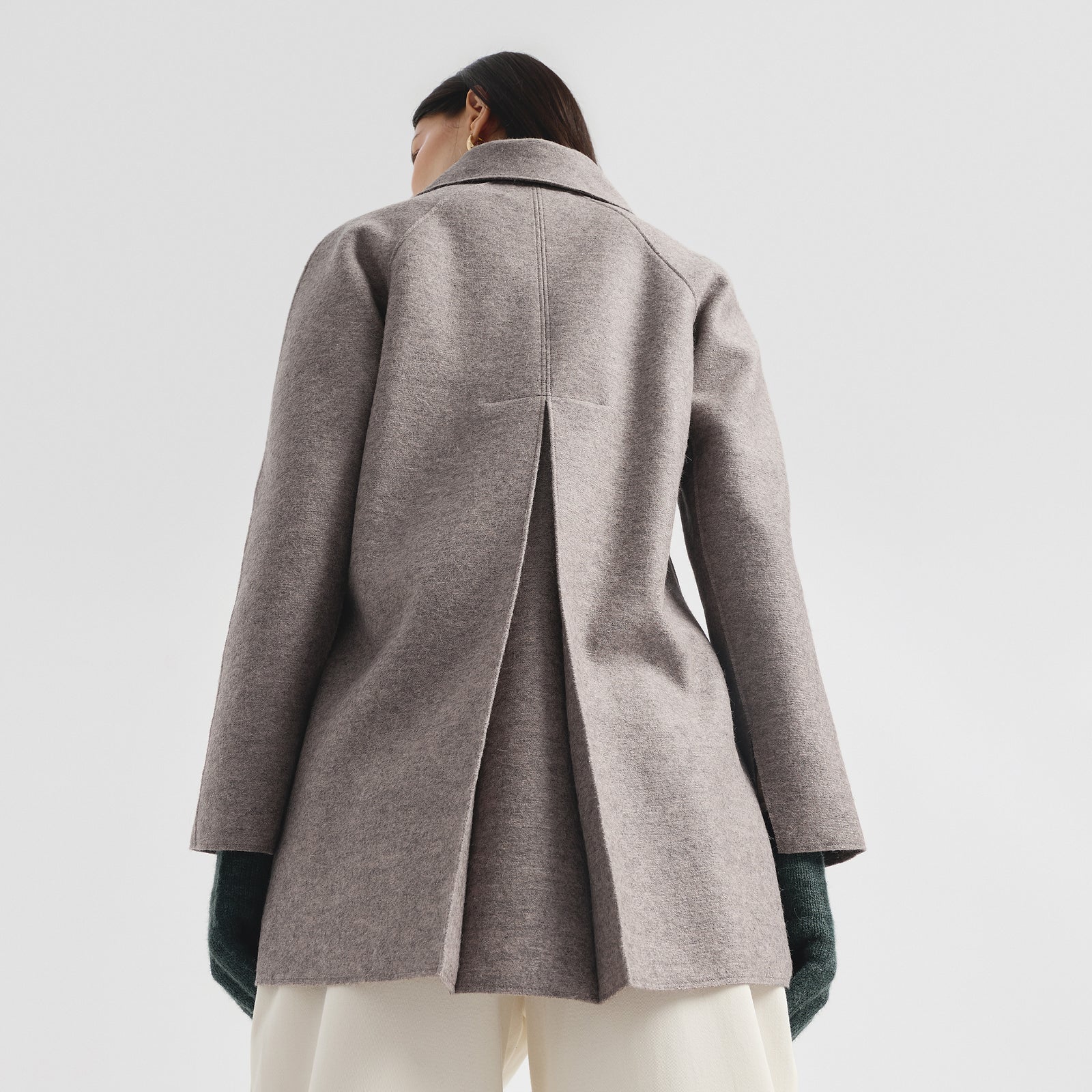 Saco Catalina De Alpaca Y Lana Color Gris