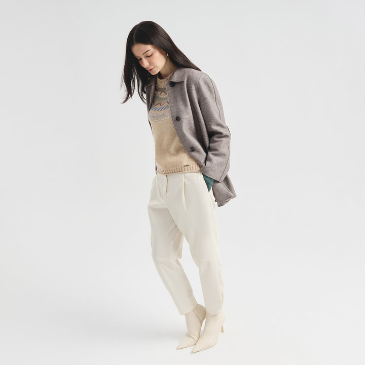 Saco Catalina De Alpaca Y Lana Color Gris