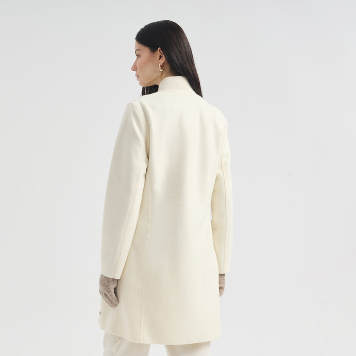 Abrigo Charlotte De Alpaca Y Lana Color Blanco