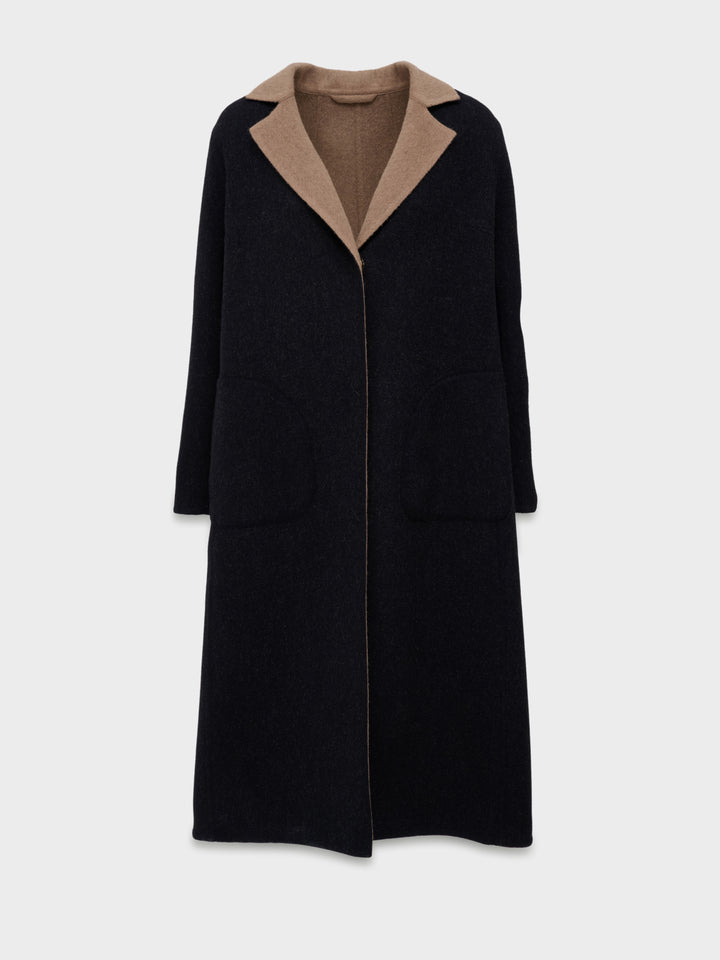 Abrigo Caviar De Baby Alpaca Color Negro