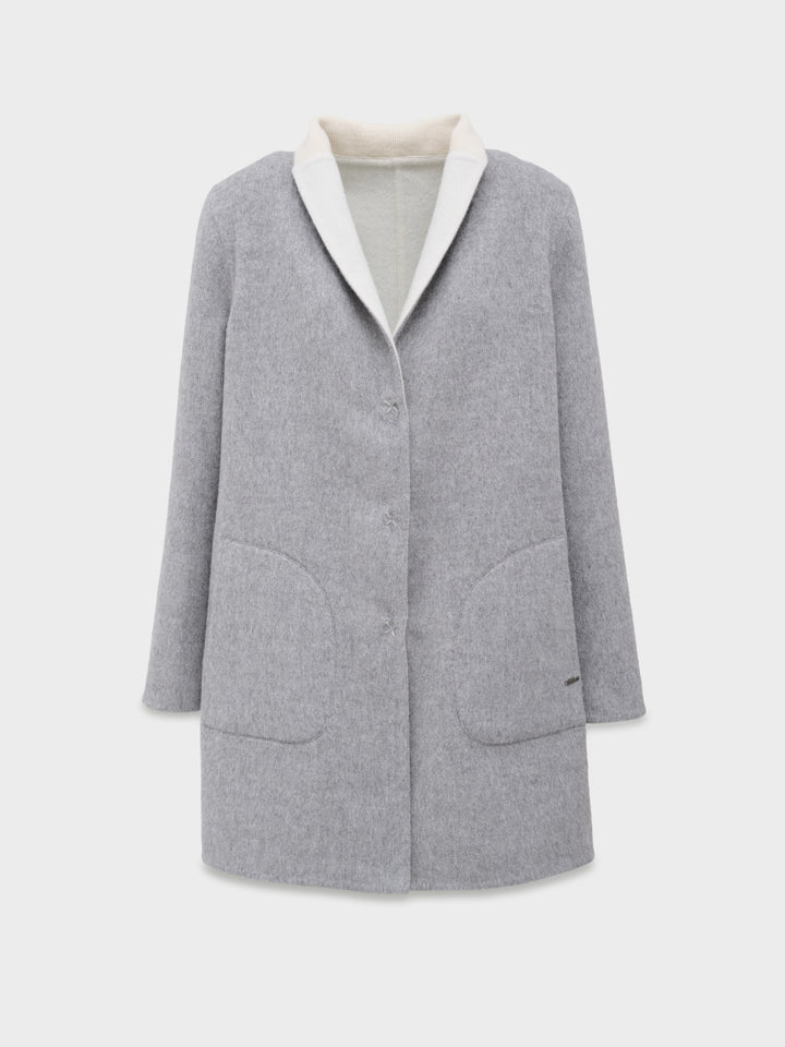 Chantal Grey Baby Alpaca Coat