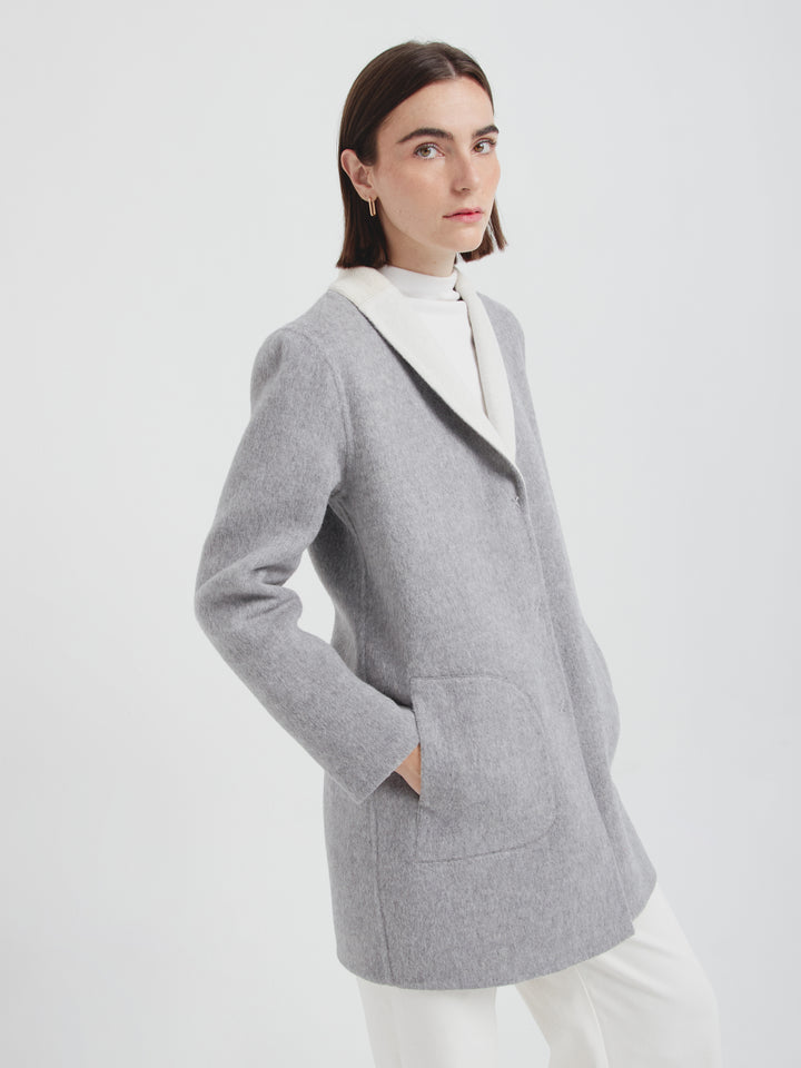 Chantal Grey Baby Alpaca Coat