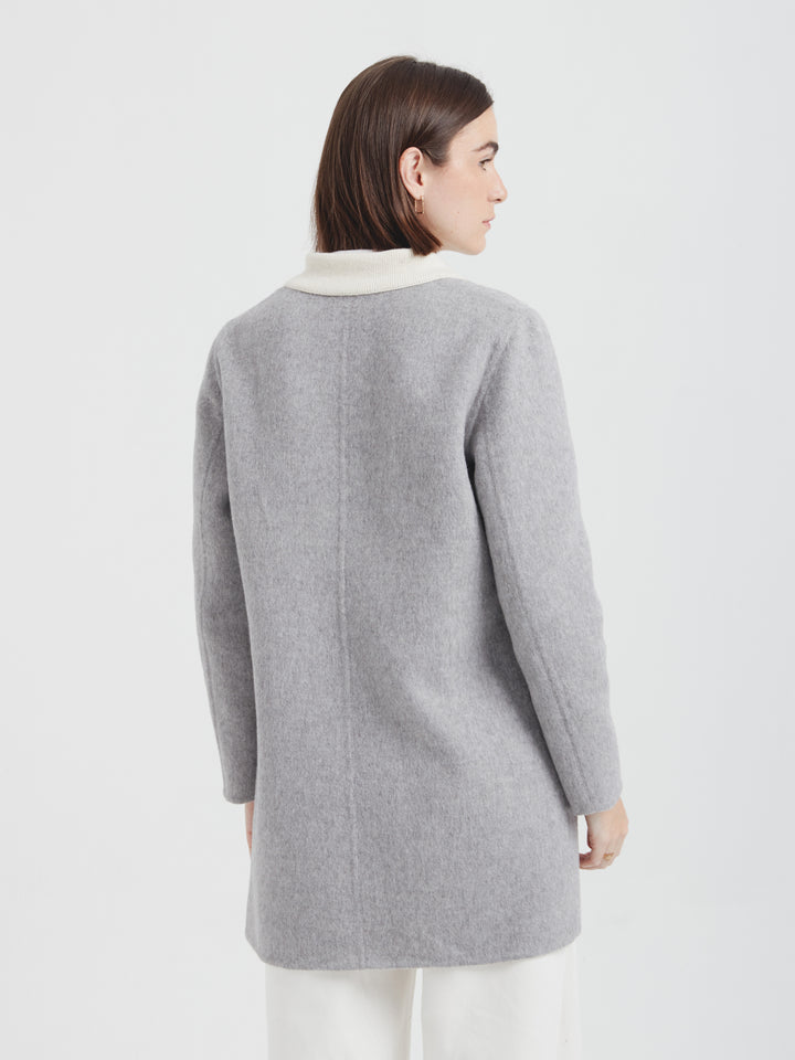 Chantal Grey Baby Alpaca Coat