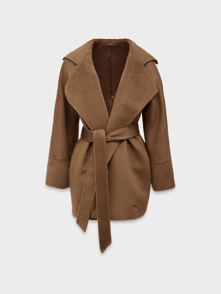 Cyclamen Brown Suri Baby Alpaca Coat