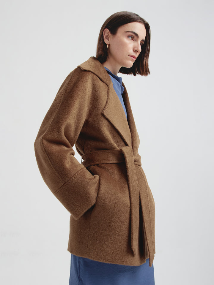 Cyclamen Brown Suri Baby Alpaca Coat