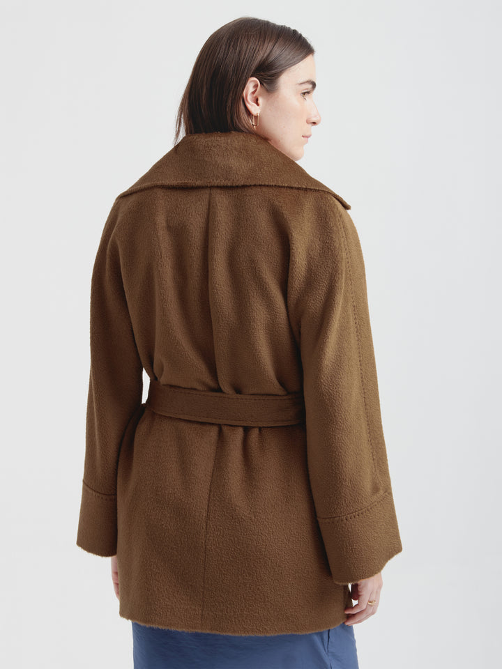 Cyclamen Brown Suri Baby Alpaca Coat