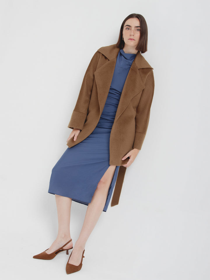 Cyclamen Brown Suri Baby Alpaca Coat