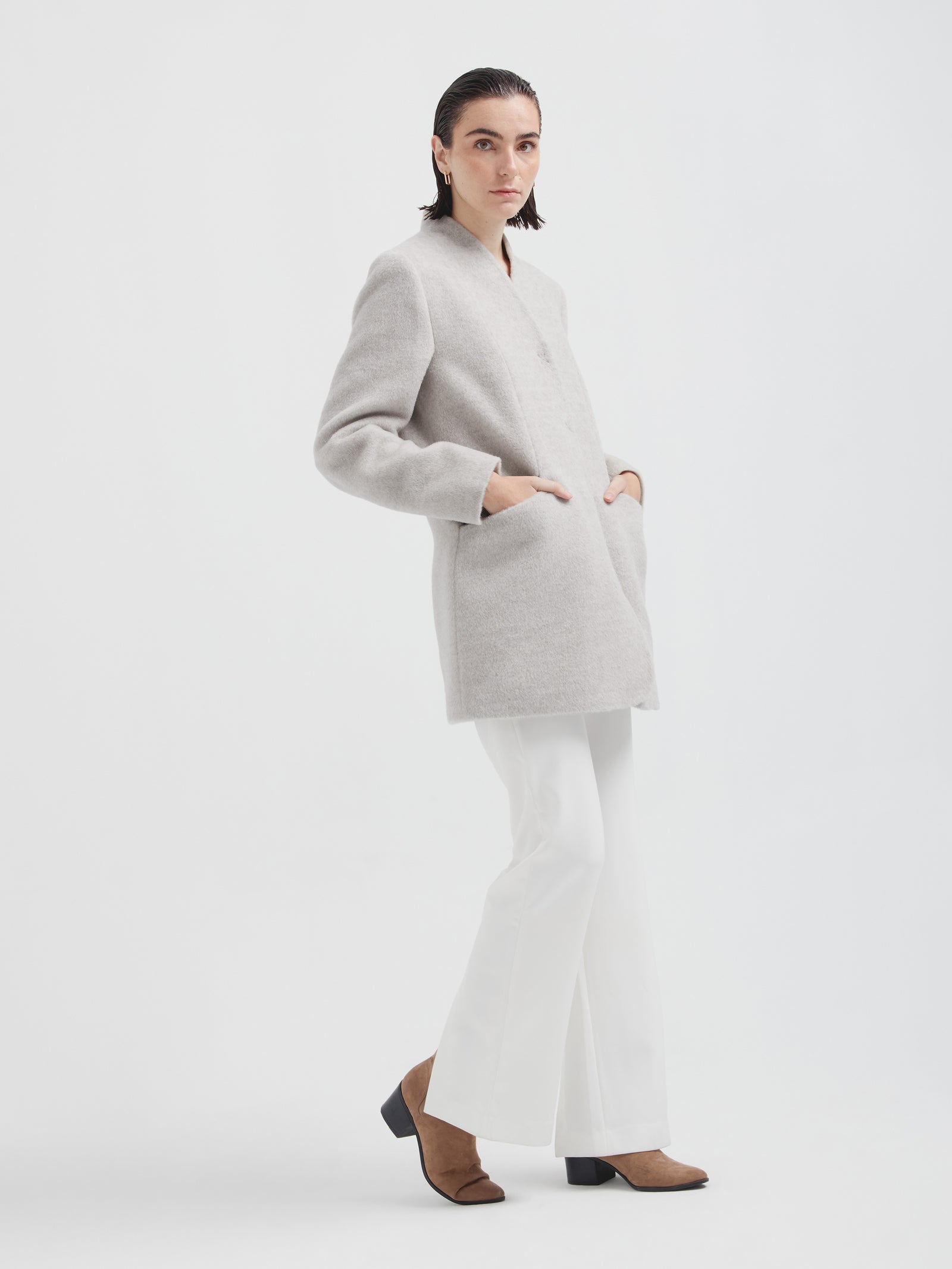 Abrigo Cream De Baby Alpaca Color Beige