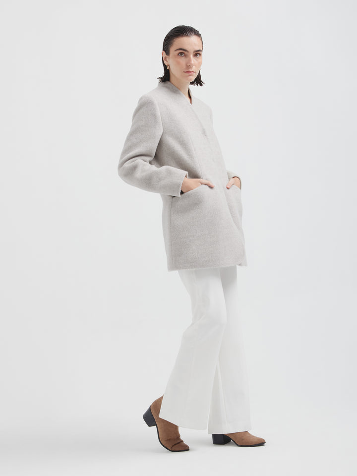 Abrigo Cream De Baby Alpaca Color Beige