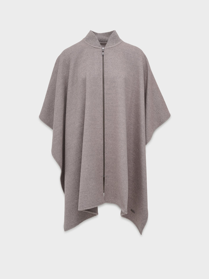 Gray Baby Alpaca Swan Cape