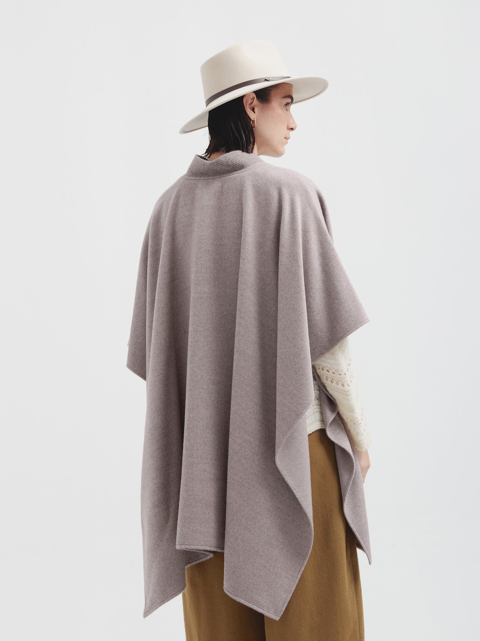 Gray Baby Alpaca Swan Cape