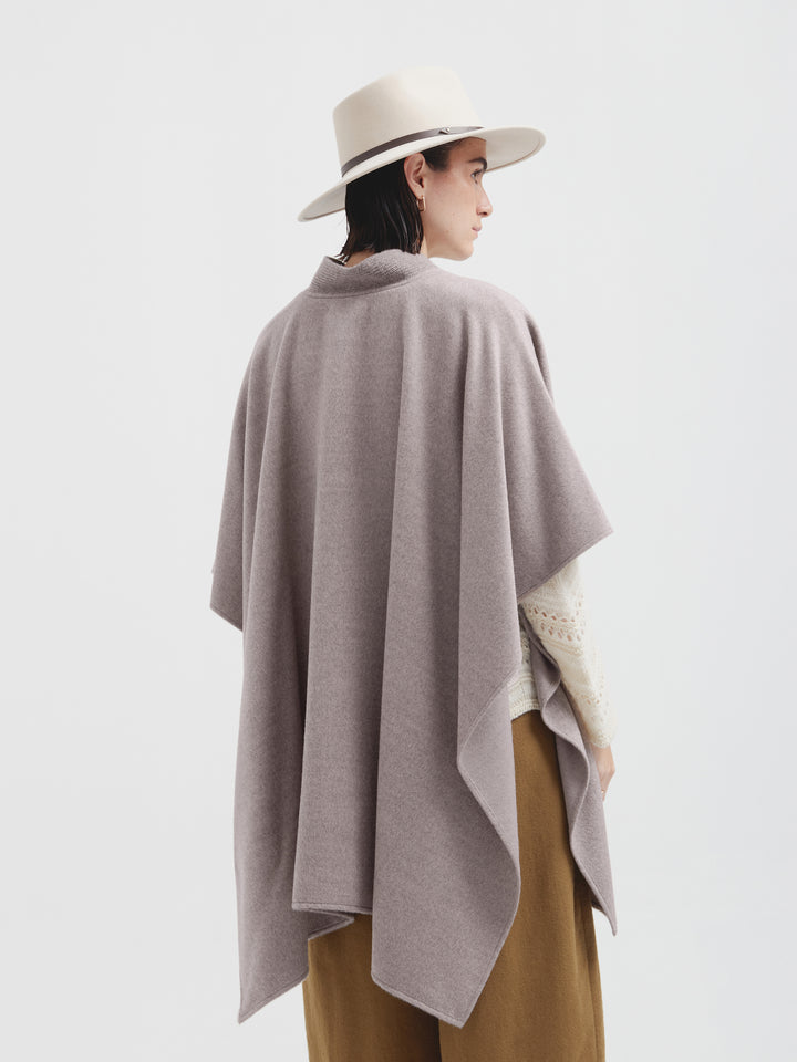 Gray Baby Alpaca Swan Cape