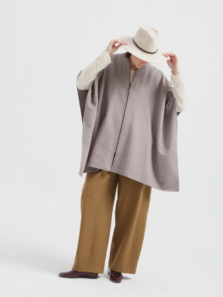 Gray Baby Alpaca Swan Cape