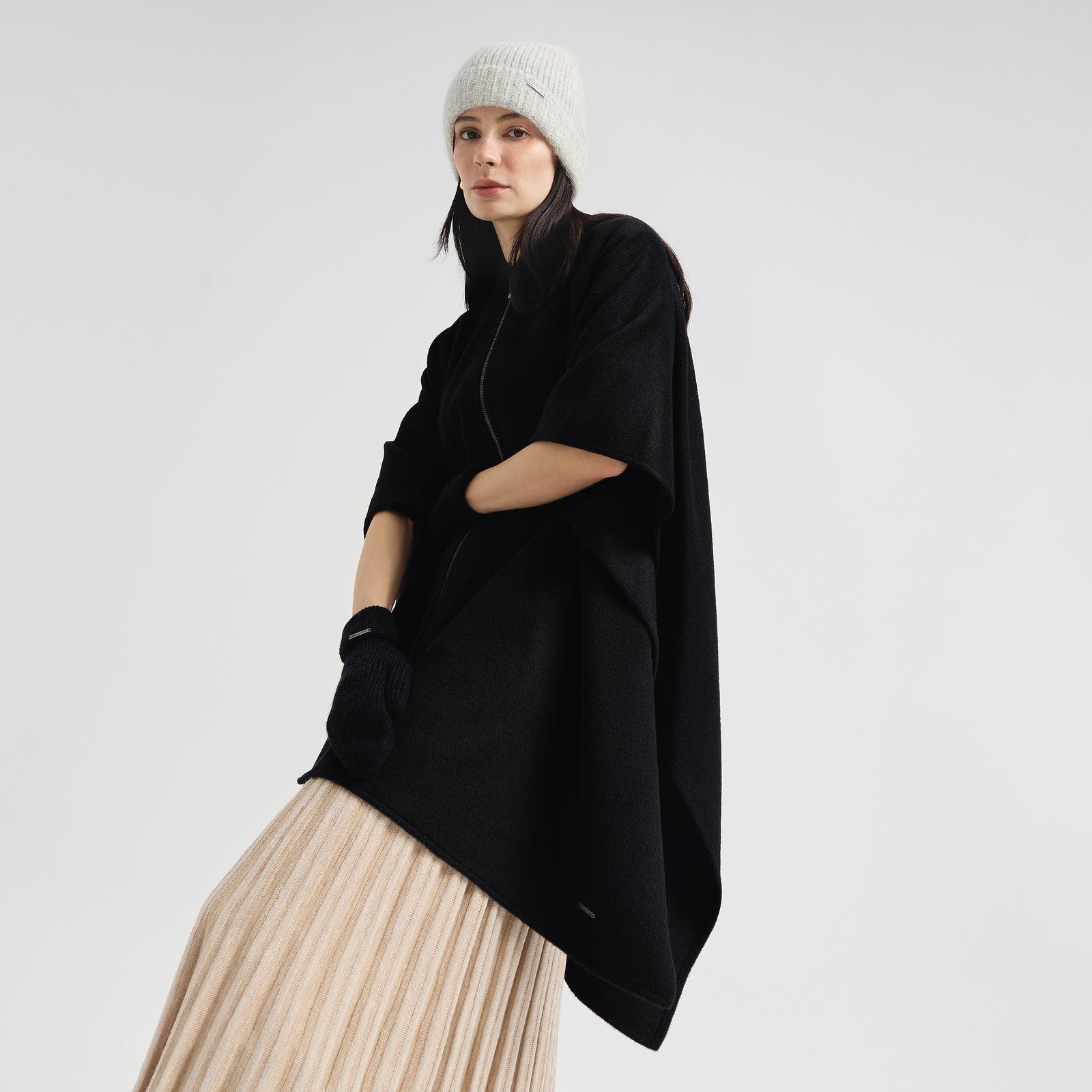 Capa Cisne De Baby Alpaca Color Negro