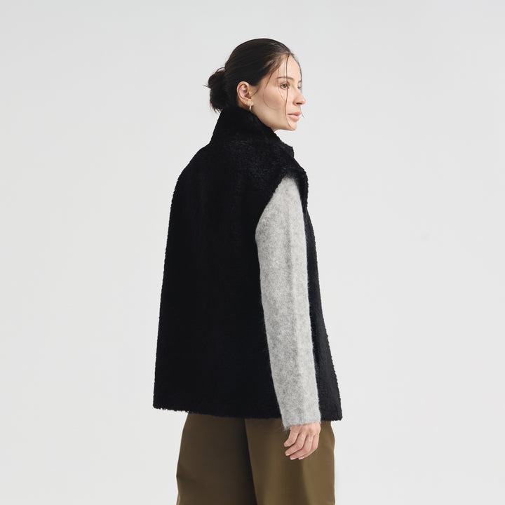 Chaleco Carmen De Alpaca Suri Color Negro