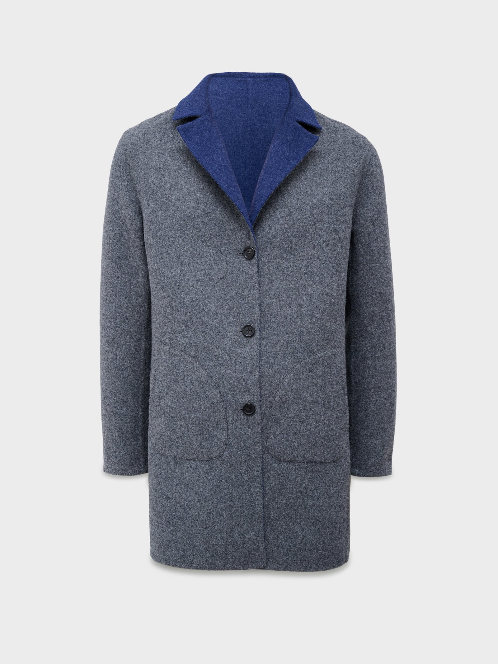 Abrigo Cosmos De Baby Alpaca Color Azul