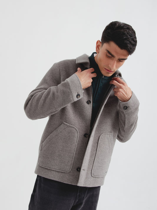 Saco Cris De Alpaca Color Gris