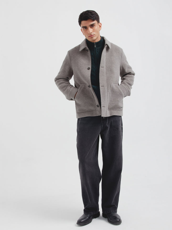 Saco Cris De Alpaca Color Gris