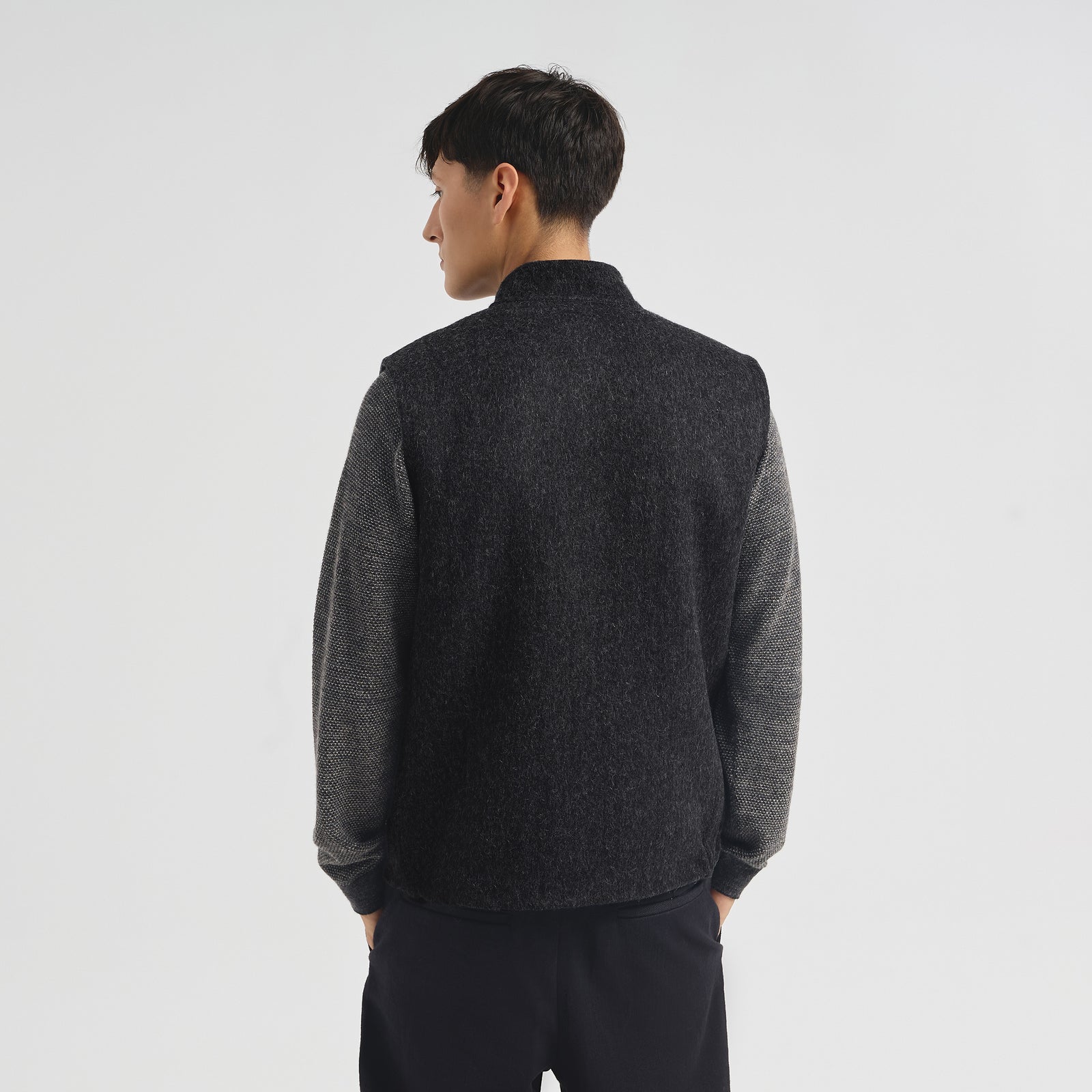 Chaleco Country De Baby Alpaca Color Gris