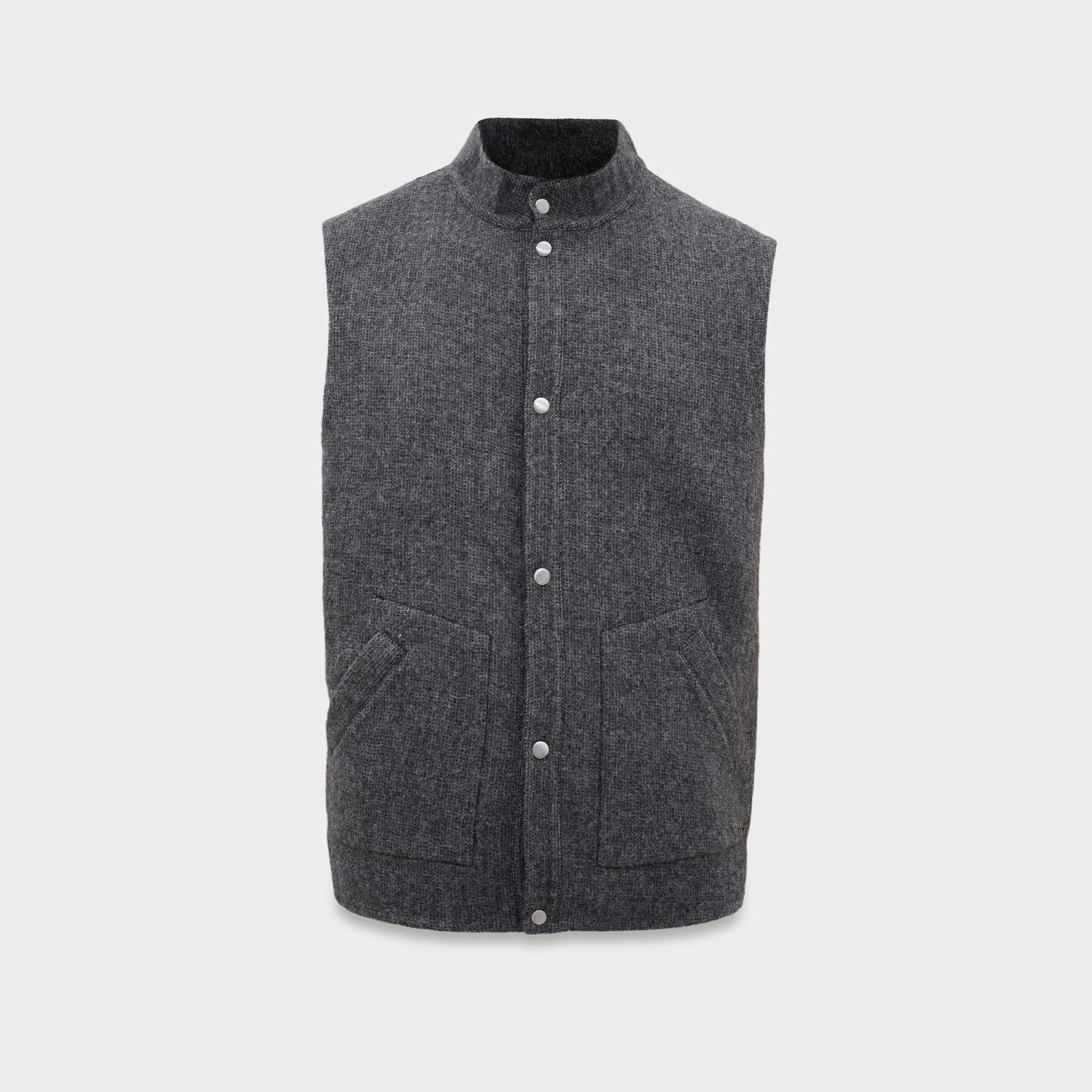 Chaleco Country De Baby Alpaca Color Gris