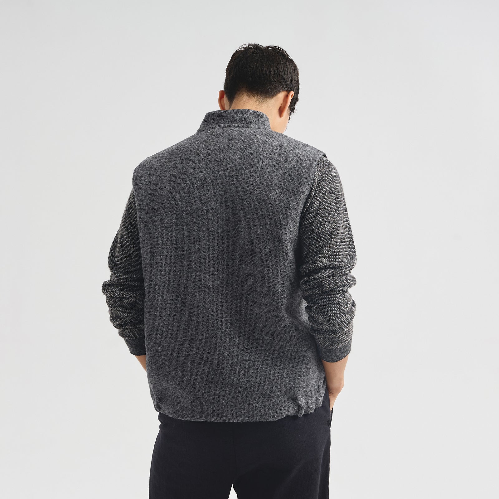 Chaleco Country De Baby Alpaca Color Gris