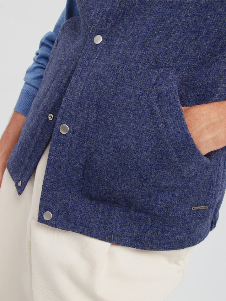 Chaleco Country De Baby Alpaca Color Azul