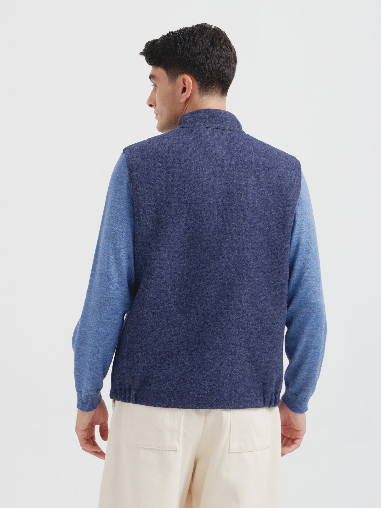 Chaleco Country De Baby Alpaca Color Azul